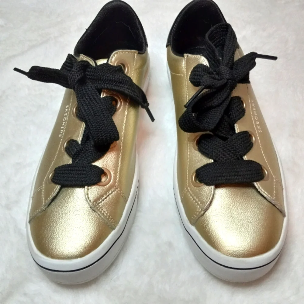 Skechers Hi Lite Street Leather Gold Sneakers